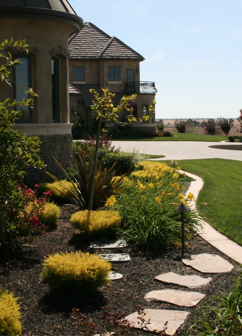 Landscape renovation on a residential home