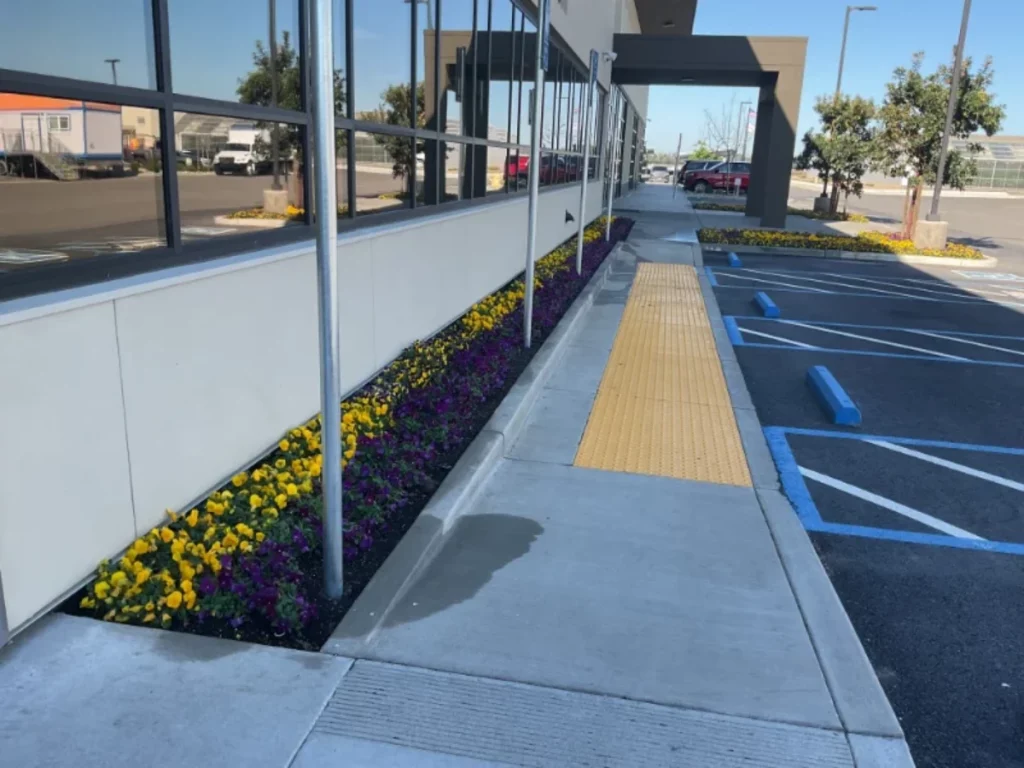 commercial Maintenance sidewalk flowers